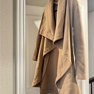 Tan Draped Long Cape